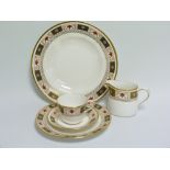 Quantity of Royal Crown Derby ''Derby Border'' pattern tea & dinner wares, marked as seconds.