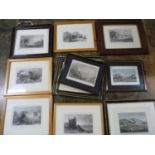 Cumberland & Westmorland - Topography & Views. 12 framed antique engs.