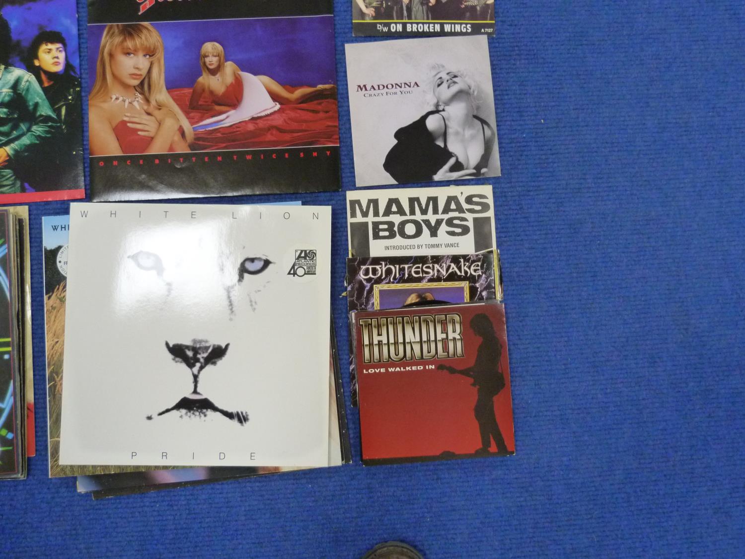 Quantity of Rock LP's to include Poison INXS and Cinderella. Also 45rpm records and two Marilyn - Image 5 of 12