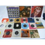 2 x Beatles LP's (Rubber Soul and A Hard Day's Night) an Adam Faith LP and 15 Uk singles including 9