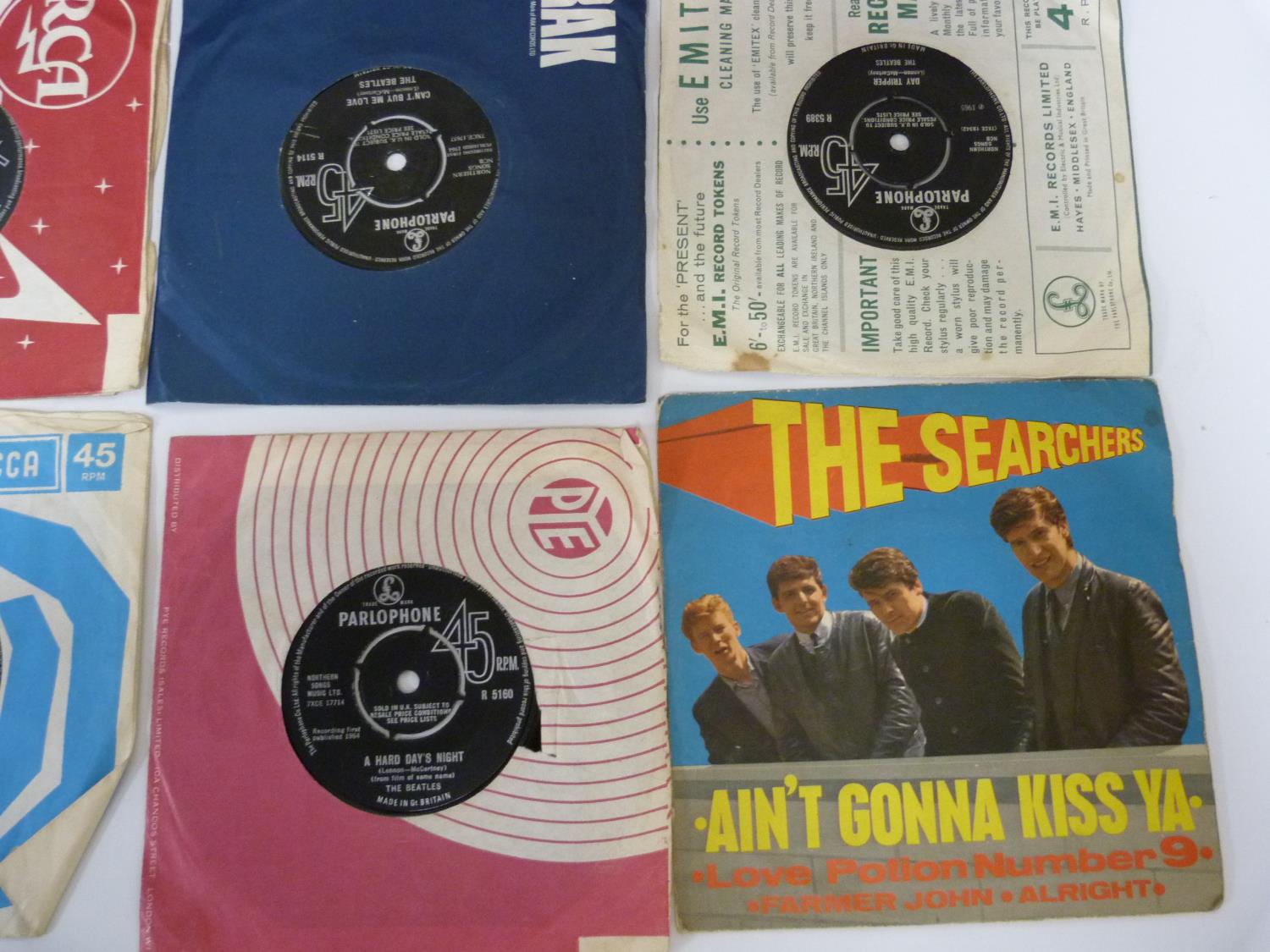 2 x Beatles LP's (Rubber Soul and A Hard Day's Night) an Adam Faith LP and 15 Uk singles including 9 - Image 6 of 9