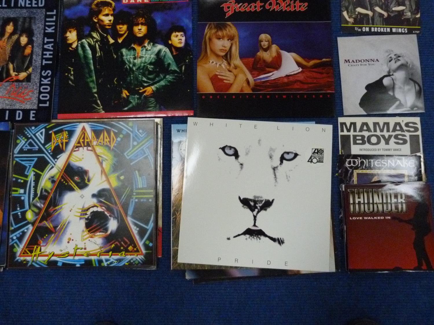 Quantity of Rock LP's to include Poison INXS and Cinderella. Also 45rpm records and two Marilyn - Image 4 of 12