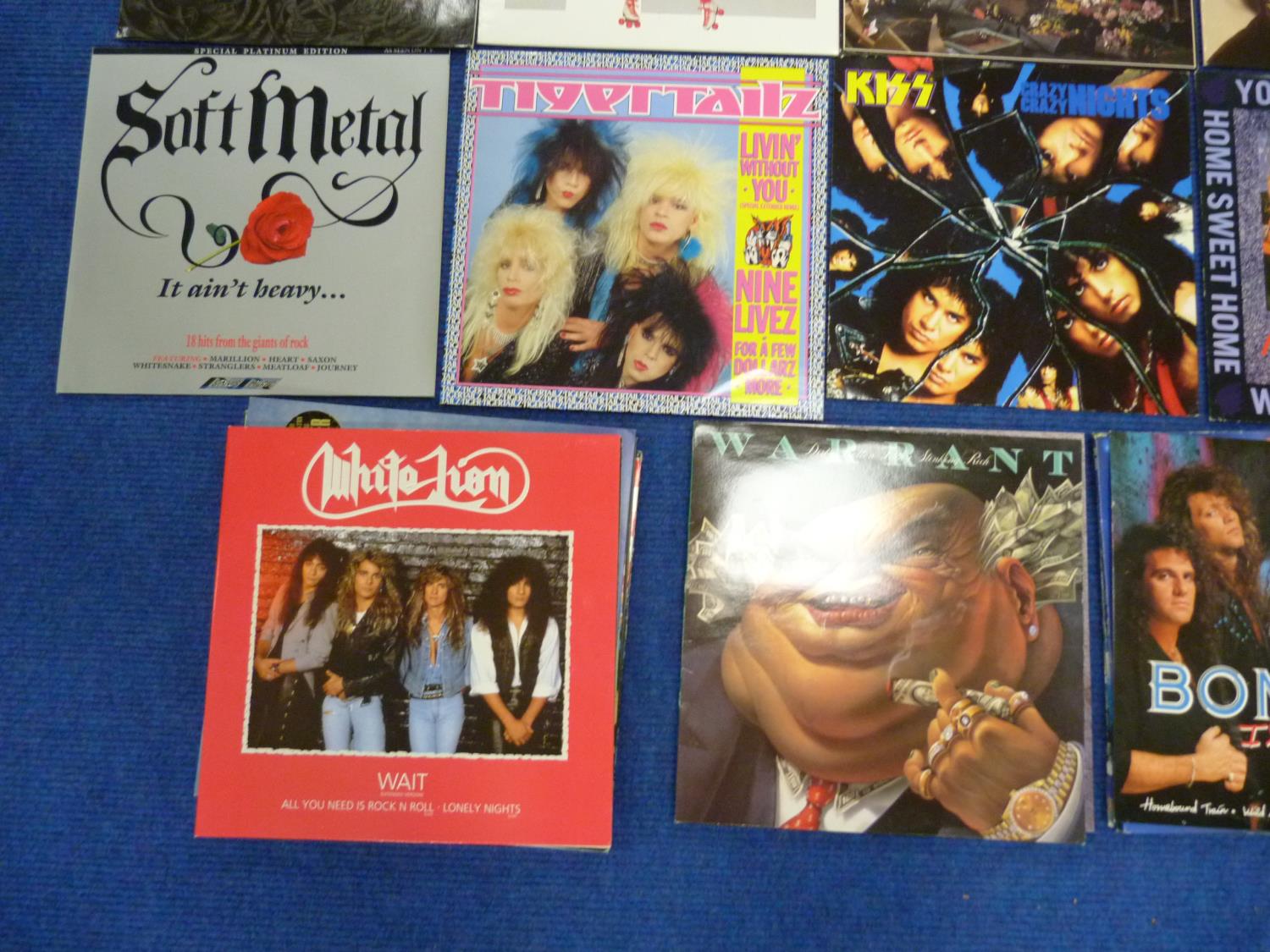 Quantity of Rock LP's to include Poison INXS and Cinderella. Also 45rpm records and two Marilyn - Image 2 of 12