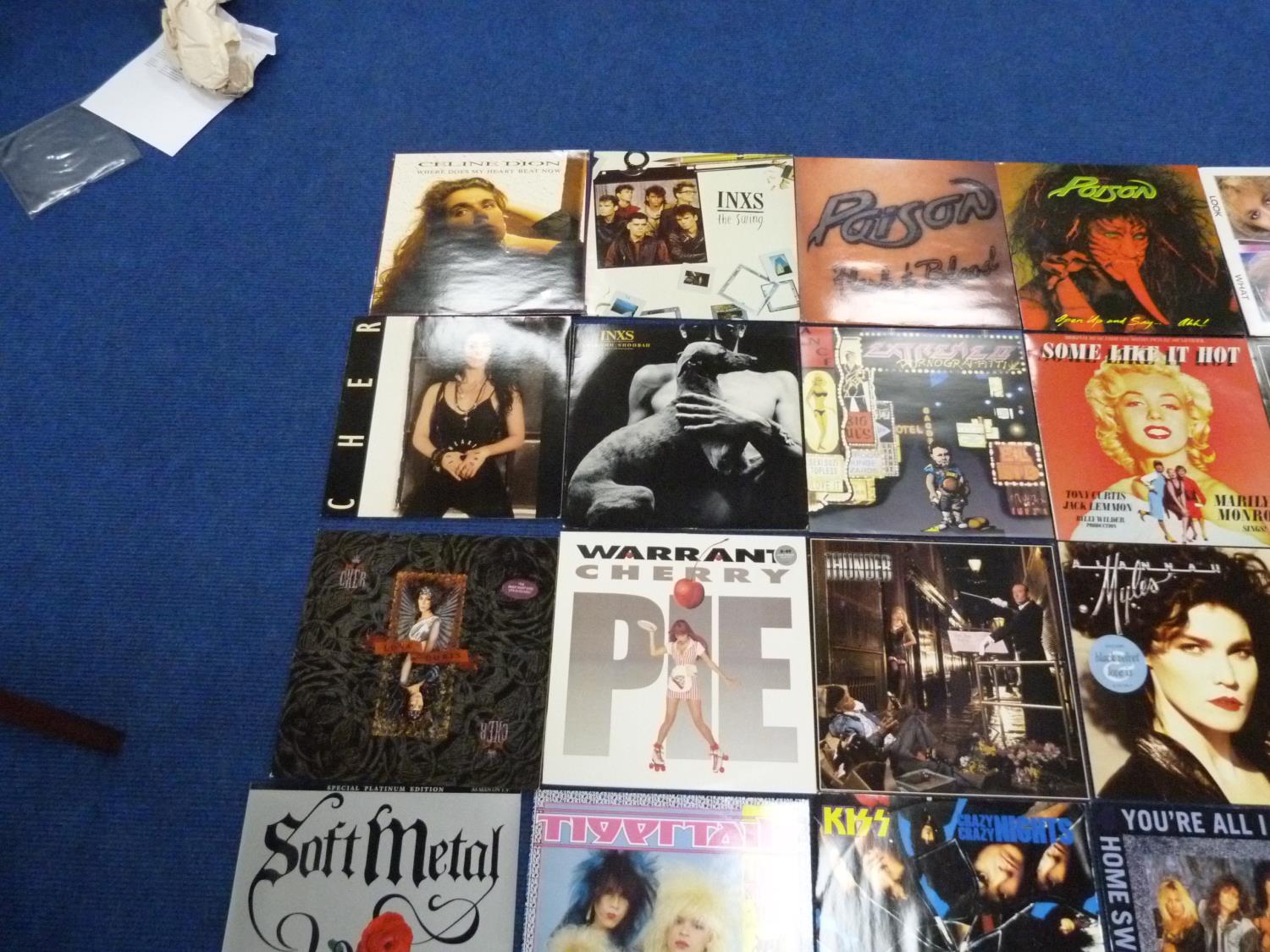 Quantity of Rock LP's to include Poison INXS and Cinderella. Also 45rpm records and two Marilyn - Image 10 of 12