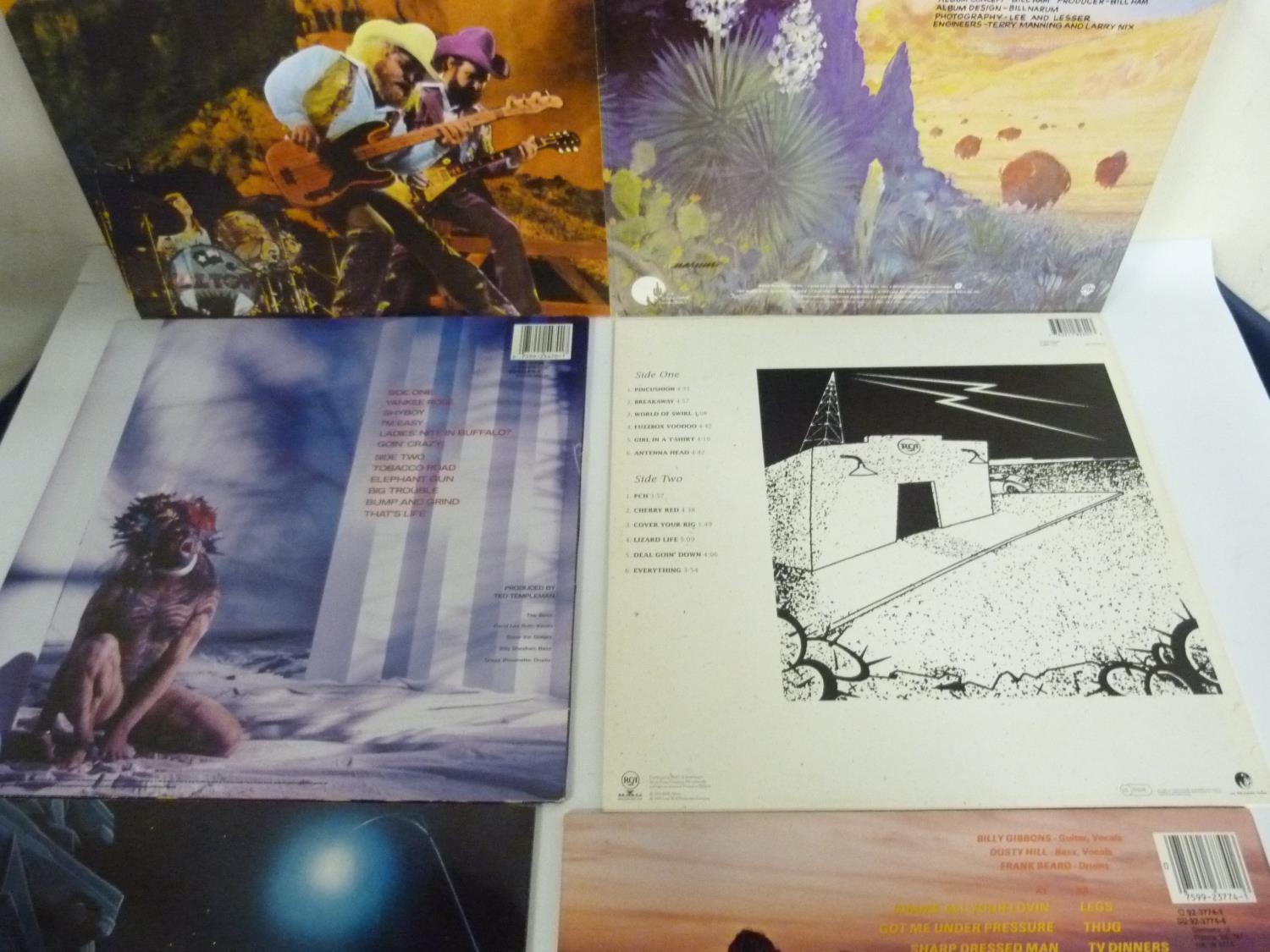 4 x ZZ Top LP's to include Antenna, Eliminator and Tejas plus David Lee Roth. (5) Vinyl mostly EX. - Image 6 of 8