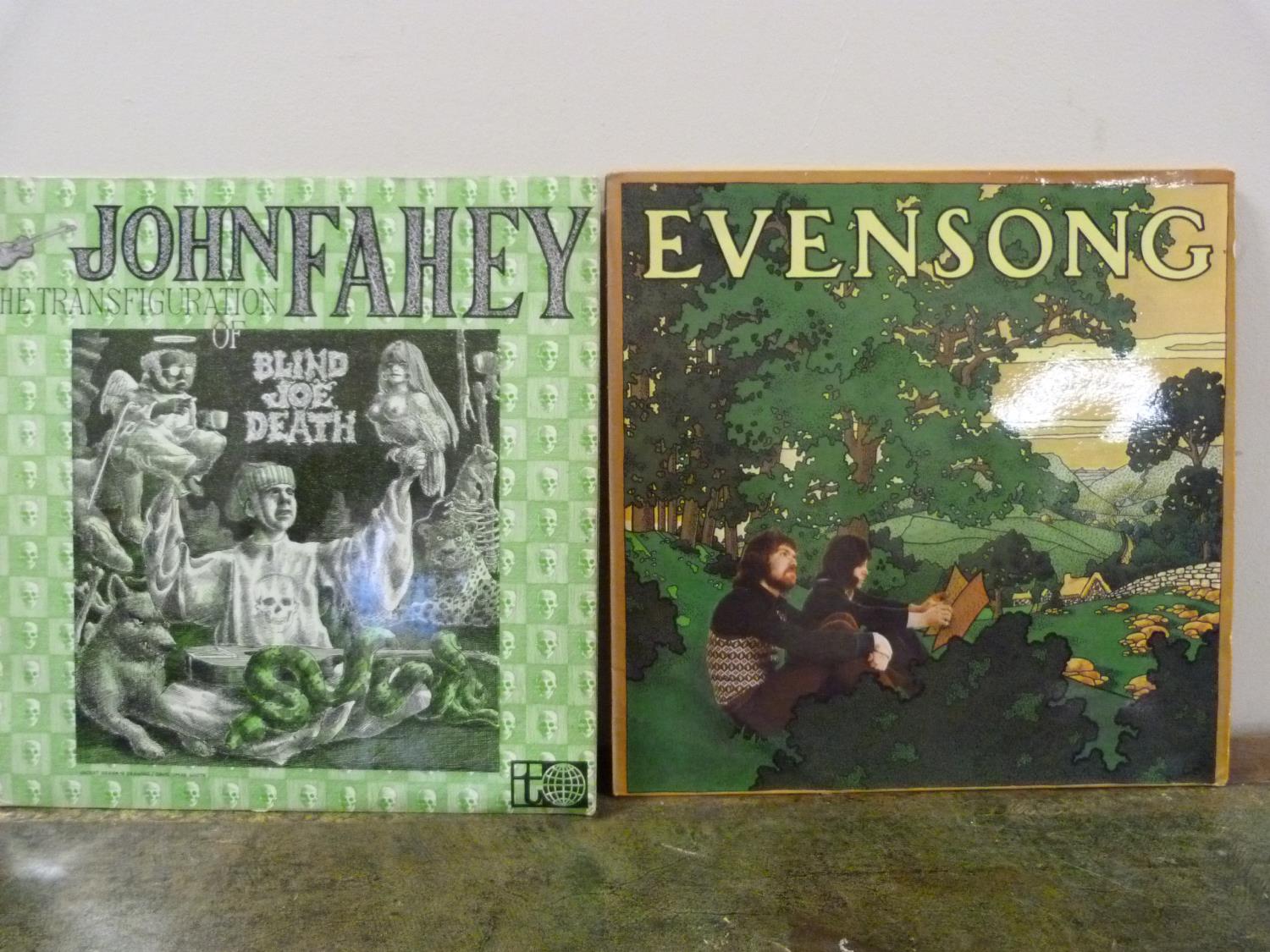 Two folk LP's by Evensong and John Fahey. UK 1st pressings