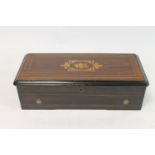 19th century Swiss cylinder music box by Nicole Freres, Geneva playing six airs in rosewood and