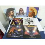 4 x ZZ Top LP's to include Antenna, Eliminator and Tejas plus David Lee Roth. (5) Vinyl mostly EX.