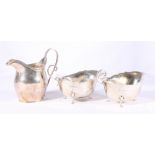 A pair of George V silver sauce boats by William Suckling Ltd., Birmingham 1928, 166g, also an