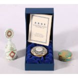 Halcyon Days Enamels Millennium Box retailed by Hamilton and Inches, limited edition of 1000, boxed,