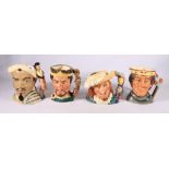 Four Royal Doulton character jugs including three from The Shakespearean Collection: Henry V;