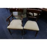 Set of eight (6+2) reproduction bar back dining chairs.