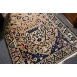 Iranian wool and cotton rug decorated with Cypress tree design, 262cm x 160cm