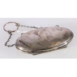 George V silver chatelaine evening purse Birmingham 1916 by T H Hazlewood & Co, 62g gross