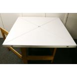 Reproduction folding dining table with envelope action