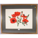 ELSPETH HARRIGAN (1938-199) Poppies Signed, watercolour, 44cm x 60cm