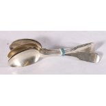 Set of six silver dessert spoons by William Forrest & Co Edinburgh 1831, 204g
