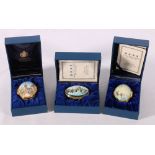 Three Halcyon Days Enamels boxes including Norwich Cathedral limited edition 303 of 500, Old