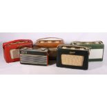 Five vintage Roberts revolving radios