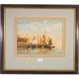 JOHN ROBERTSON REID RI, RBA, ROI (1851-1926) The Dogana - Venice Signed watercolour 26cm x 36cm