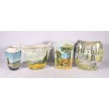 Four Goebel Artis Orbis vases including Claude Monet La Promenade number 157 of 1500, Cezanne L'