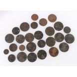 UNITED KINGDOM George II (1727-1760) copper half pennies 1730, 1731, 1733, 1734, 1737, 1744?,