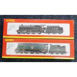 Hornby OO gauge model railways 4-6-0 Class 5P5F locomotive and tender 5055 LMS black R2257 and 4-6-2