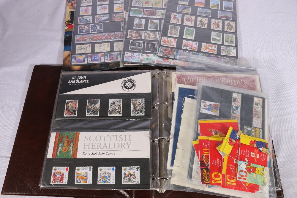 GB ten yearpacks 1979-1988 (missing 1984) and 1997, nine booklets of ten 1st class stamps, an