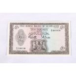 The Royal Bank of Scotland Limited £10 ten pound banknote 19th March 1969 Robertson and Burke A/1