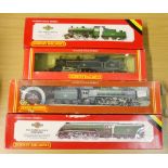 Four Hornby Railways OO gauge locomotives including R350 4-6-2 Mallard loco and tender 60022 BR