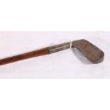 Gair's Midget Marvel slanted block head hickory shafted putter