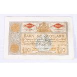 Bank of Scotland £20 twenty pound banknote 17th November 1947 Elphinstone and Crawford 9/H 3284