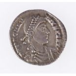 Magnus Maximus AD383-388 silver siliqua obv. DN MAG MAXIMVS PF AVG, draped and diademed bust r. rev.