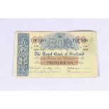 The Royal Bank of Scotland £20 twenty pound banknote 1st May 1957 Ballantyne and Campbell G25/4934