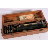 Ranken of Edinburgh Hutchinson and Son Dumpy Level Manufacturers theodolite in wooden case