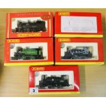 Five Hornby Railways OO gauge locomotives including R2094A 0-6-0ST Class J94 locomotive 60849 BR