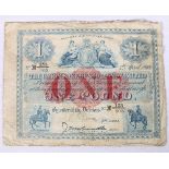 The Union Bank of Scotland Limited £1 one pound banknote 4th April 1918 McCrindle A153/003