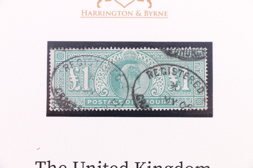 GB Edward VII £1 green in issue folder from Harrington & Byrne with certificate - Image 2 of 2