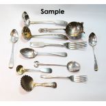 Quantity of tea, condiment and other spoons and other flatware, 32oz.