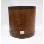 Metal-bound bucket, G2R, 22 Peck, 24cm high.