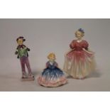 Three Royal Doulton figures: "Daisy", HN1575, 10cm high, "potted by Doulton & Co"; "Sweeting",