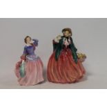 Two Royal Doulton figures: "Lady Charmian", HN1949, 21cm high and "Blithe Morning", HN2021, 18.5cm