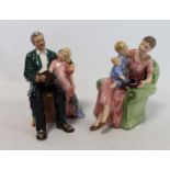 Two Royal Doulton figures: "When I Was Young", HN3457, 14cm high and "Grandpa's Story", HN3456, 15cm