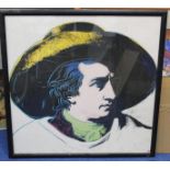 Modern colour print of Goethe, after an original by Andy Warhol, published by te Neues, Publishing