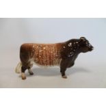 Beswick figure Dairy Shorthorn Bull Ch. "Gwersylt Lord Oxford 74th", no. 1504, gloss, 13cm high.