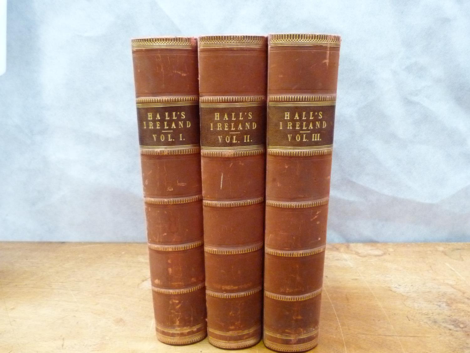 HALL MR & MRS S. C.  Ireland, Its Scenery, Character, etc. 3 vols. Many eng. plates, text illus. & - Image 3 of 3