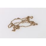 9ct gold neck chain stamped 375, 15.7g