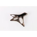 Georg Jensen Ltd Danish Sterling silver and enamel brooch stamped Georg Jensen Denmark 383 HK,