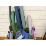 Book Binding Equipment.  Quantity of book binding cloths, predominantly greens & blues.