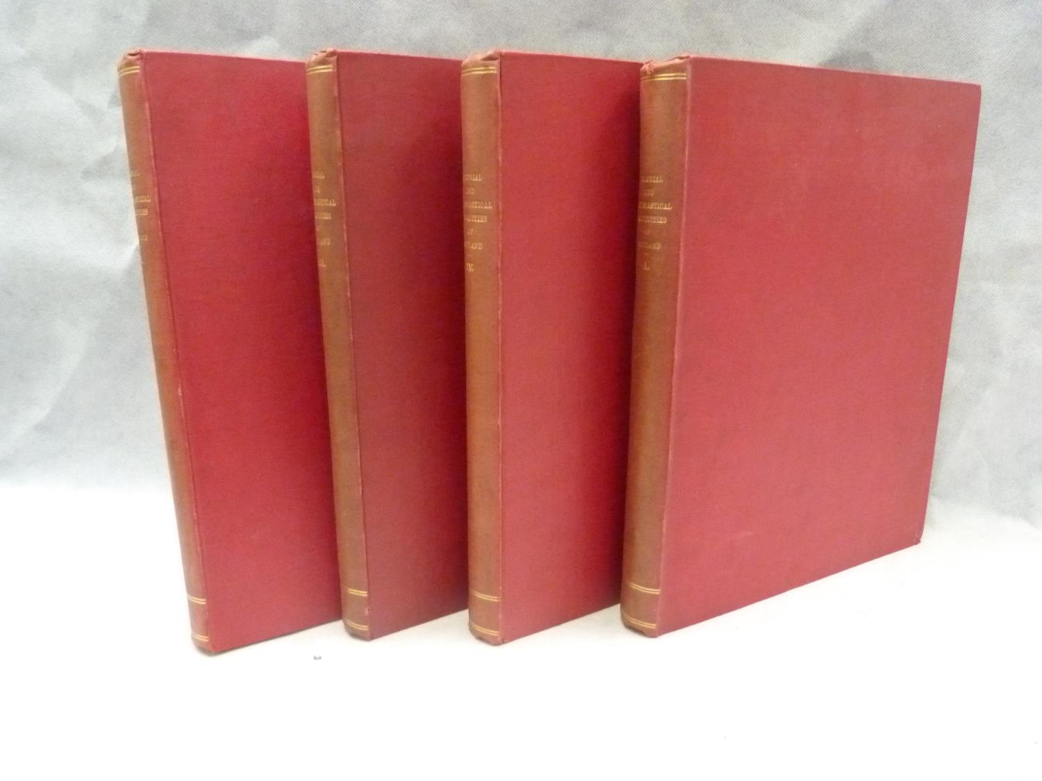 BILLINGS R. W.  The Baronial & Ecclesiastical Antiquities of Scotland. 4 vols. Plates & illus. Red